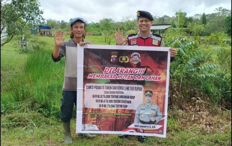 Antisipasi Karhutla, Polsek Sungai Sampit Lakukan Sosialisasi Ke Para petani