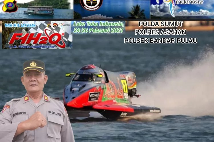 Polsek Bandar Pulau Ikut Andil Sukseskan Event Internasional F1H2O di Danau Toba