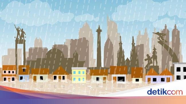 Titik Banjir Jakarta Bertambah Jadi 48 RT, Ada yang 1 Meter Lebih