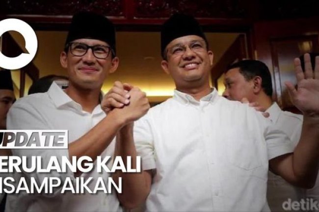 Sinyal-sinyal PKS Buka Peluang Duet Anies & Sandi untuk Pilpres 2024