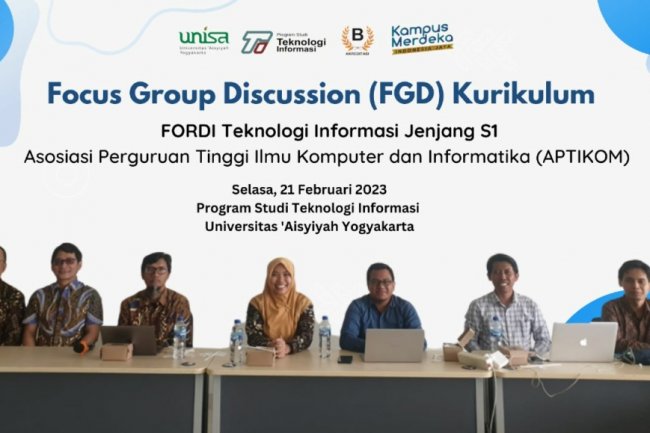 Prodi TI UNISA Yogyakarta Laksanakan FGD Kurikulum Teknologi Informasi Jenjang S1 APTIKOM