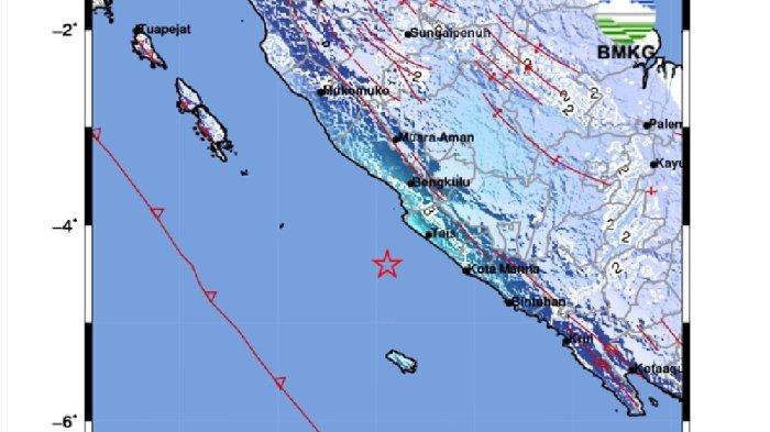 Info BMKG: Setelah Bengkulu Digoncang Gempa Magnitudo 5.1, Menyusul Lampung, Cek Titik Lokasinya