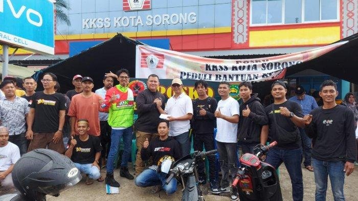 Pj Bupati Maybrat dan Komunitas Otomotif Sorong Beri Bantuan ke Korban Kebakaran di Kampung Makassar - Tribun-timur.com