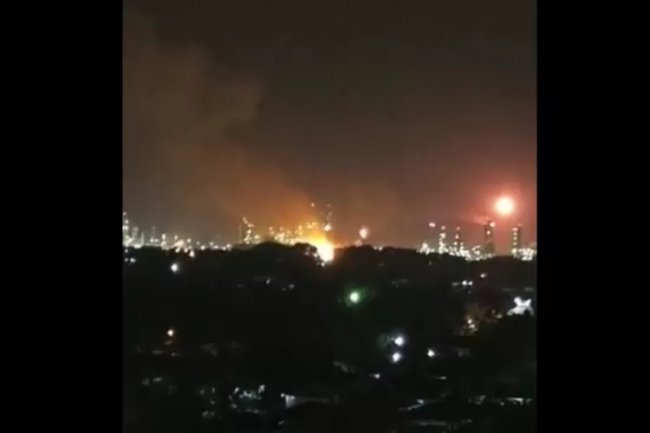 Terdengar dentuman, kompresor PT Kilang Pertamina Internasional Dumai meledak, 5 korban luka-luka