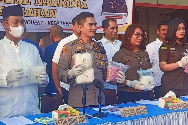 Ungkap Kasus Narkoba Jaringan Internasional, Polres Asahan Amankan 20 Kg Sabu dan 40 Ribu Ekstasi