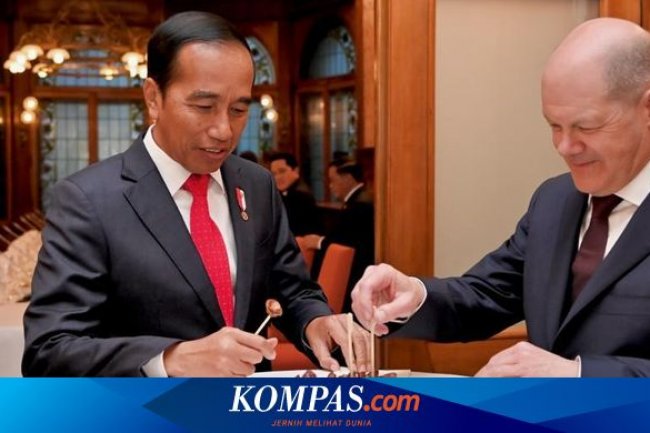 Jokowi Bertemu Kanselir Jerman, Santap Kurma Bersama Usai Pertemuan Bilateral