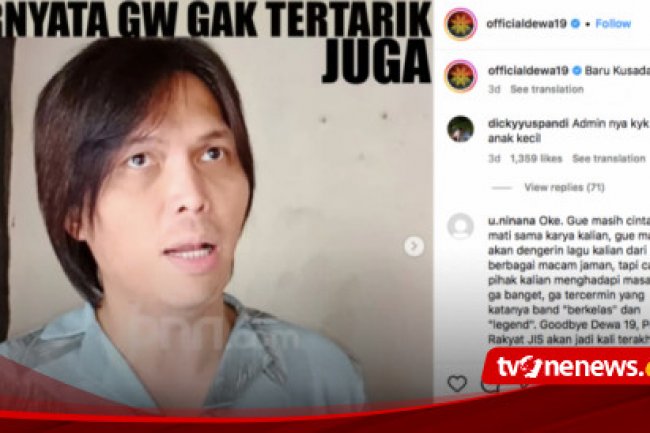 Instagram Dewa 19 Diserang usai Unggah Meme soal Once Mekel, ‘Netizen: Jadi Nggak Respect’