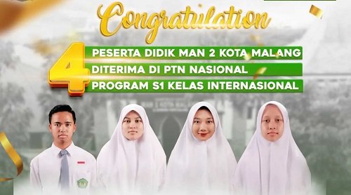 Empat Siswa Diterima Prodi Internasional