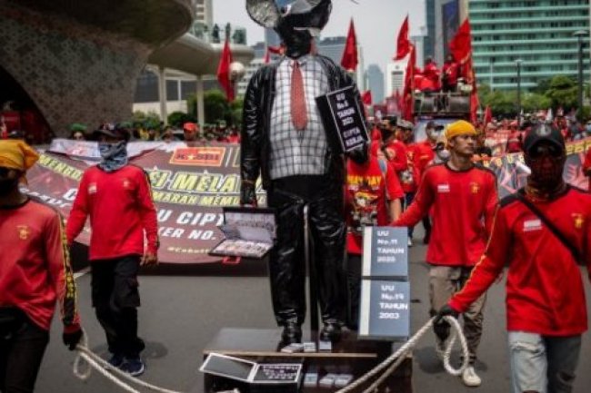 Foto: Peringatan Hari Buruh Internasional di Jakarta