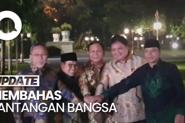 Airlangga Ungkap Isi Pertemuan Jokowi dengan 6 Ketum di Istana