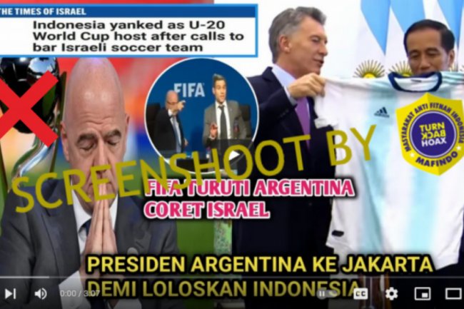 CEK FAKTA: FIFA Coret Israel dari Piala Dunia U-20, Presiden Argentina ke Jakarta Demi Loloskan Indonesia, Benarkah?