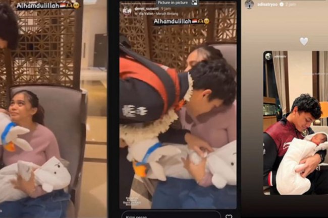 Tangis Haru Tak Bisa Terbendung, Detik-detik Kiper Timnas Adi Satryo Bertemu Anak dan Istrinya