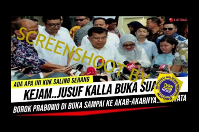 CEK FAKTA: Jusuf Kalla Buka Borok Prabowo Subianto Sampai ke Akar-akarnya, Benarkah?