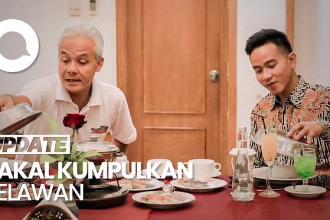 Momen Makan Malam Gibran dan Ganjar Pranowo di Solo