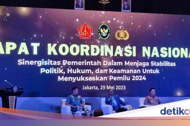 Mahfud Rakor Bareng Panglima TNI-Kapolri, Bahas Stabilitas Pemilu 2024