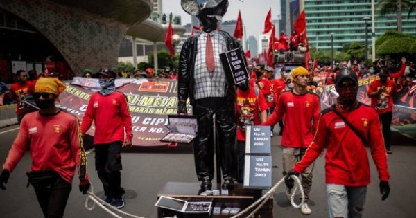 Foto: Peringatan Hari Buruh Internasional di Jakarta