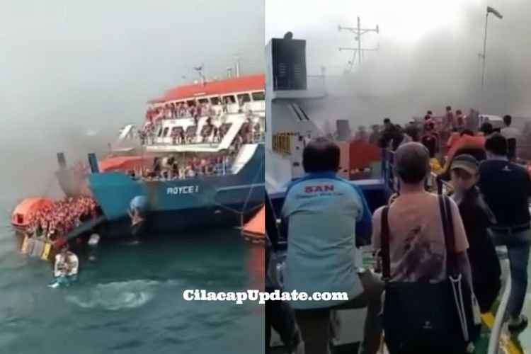 PERISTIWA MENCEKAM! Mengangkut Penumpang Ratusan Jiwa Kapal Ferry Penyebrangan Merak Bakauheni Terbakar.