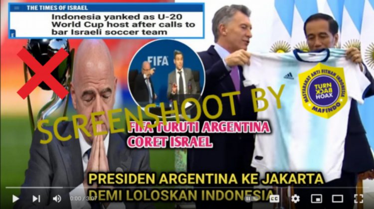 CEK FAKTA: FIFA Coret Israel dari Piala Dunia U-20, Presiden Argentina ke Jakarta Demi Loloskan Indonesia, Benarkah?