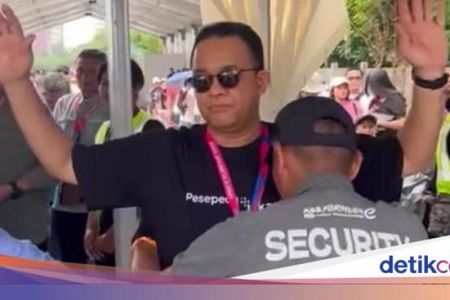 Momen Anies Baswedan Digeledah Sebelum Masuk Sirkuit Formula E Jakarta