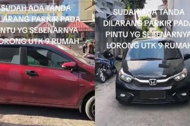 Mobil Parkir Sembarangan, Langsung Menutup Akses Keluar Masuk ke 9 Rumah