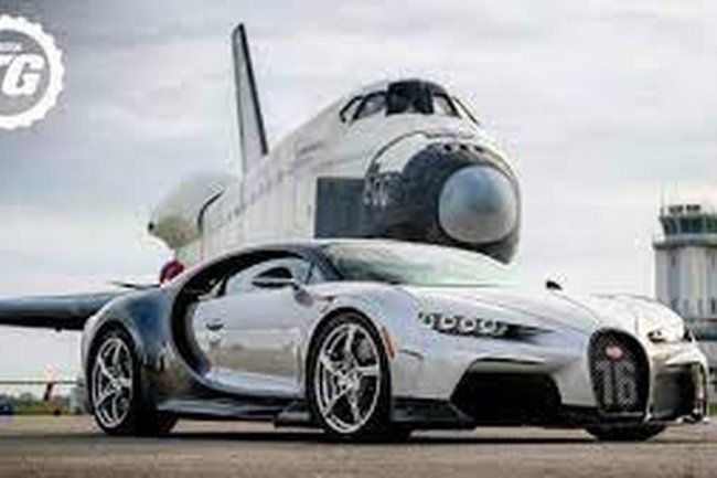 Bugatti Chiron Adu Kencang dengan Pesawat Luar Angkasa, Siapa Pemenangnya?