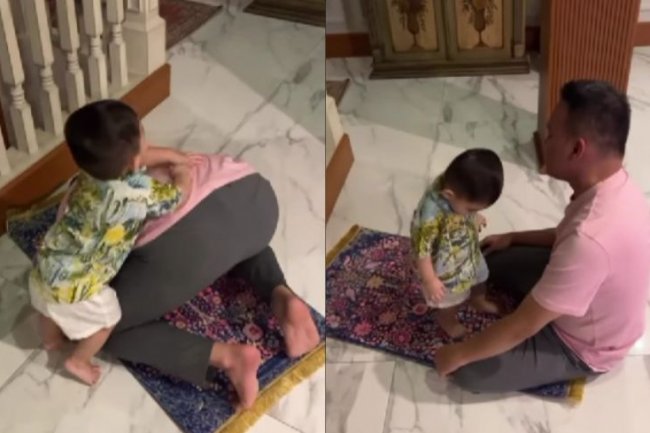 Faisal Haris Solat Diganggu Anak, Posisi Sujud Jadi Omongan: Perbaiki Pak
