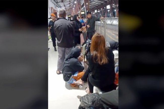 Viral Ibu Marahi Anak karena Terlambat Naik KA di Stasiun Purwokerto