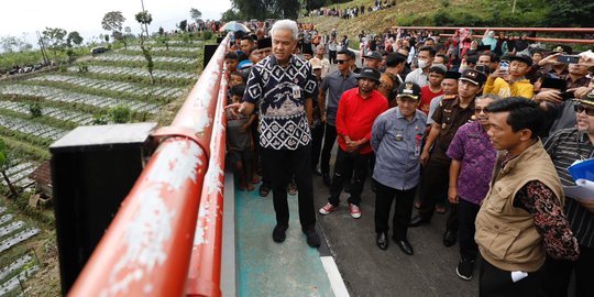 Dukung Wisata Sindoro-Sumbing, Ganjar Minta Kekurangan Jembatan Keseneng Dituntaskan