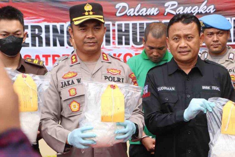 Polres Tegal Kota Musnahkan Hasil Tangkapan 4,02 Kg Sabu, Jaringan Internasional