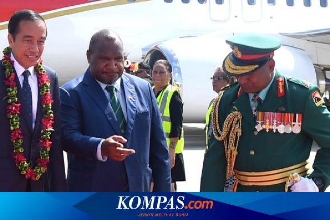 Tiba di Papua Nugini, Jokowi Disambut Perdana Menteri James Marape