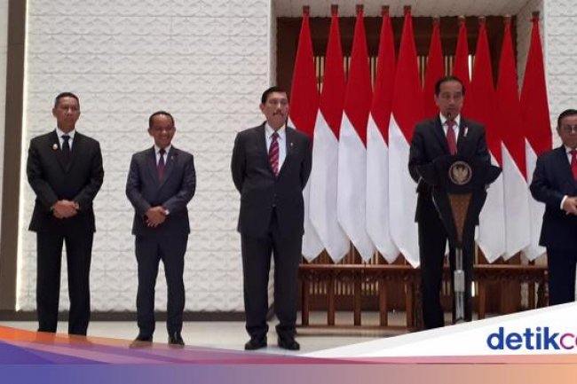 Ekspresi Luhut-Bahlil Saat Jokowi Tegaskan Tak Cawe-cawe Urusan Golkar