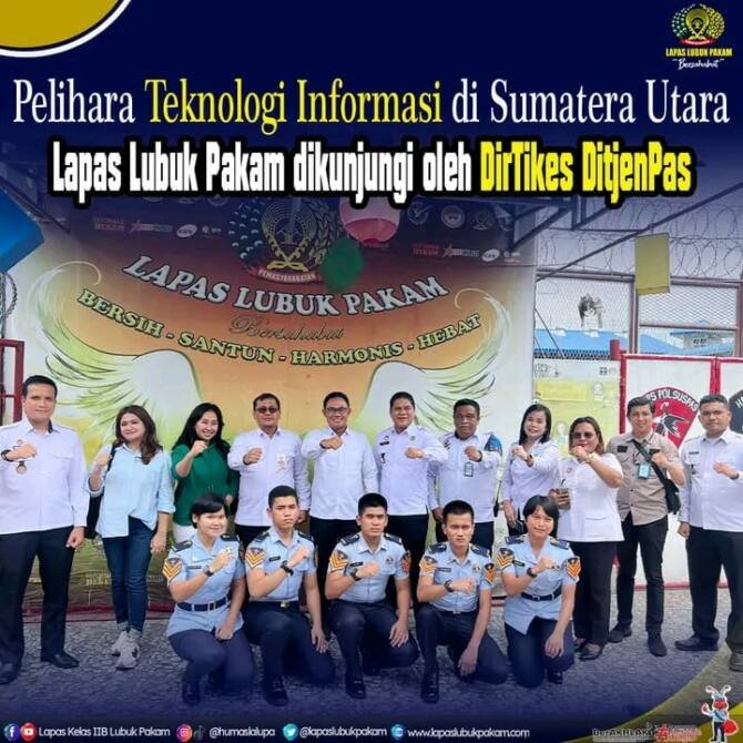 Pelihara Teknologi Informasi, Lapas Kelas IIB Lubuk Pakam Kanwil Kemenkumham Sumut Dikunjungi Oleh DirTikes DitjenPas