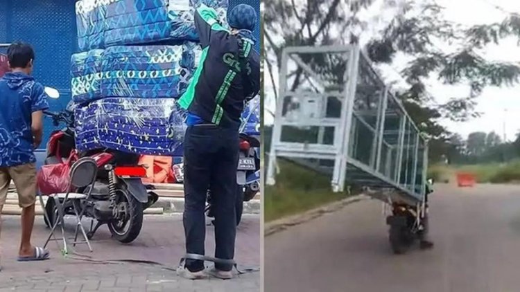 Kumpulan Potret Perjuangan Driver Ojol Melawan Hukum Gravitasi Newton