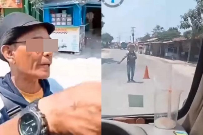 Hanya Diberi Seribu Rupiah, Tukang Palak Emosi Lalu Nekat Memukul Truk