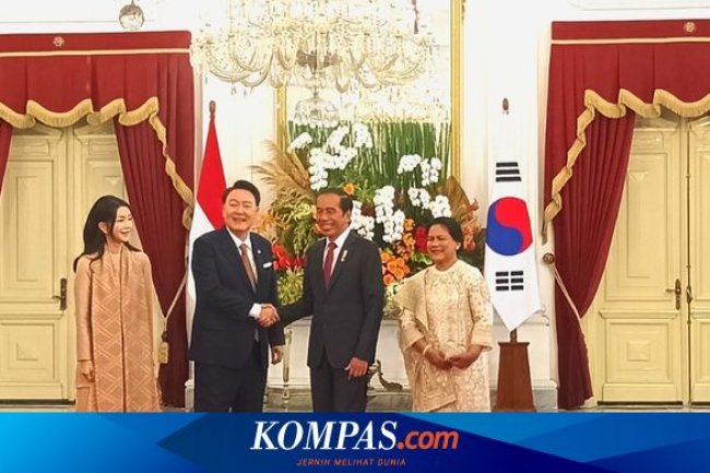 Jokowi Bertemu Presiden Korsel di Istana Merdeka