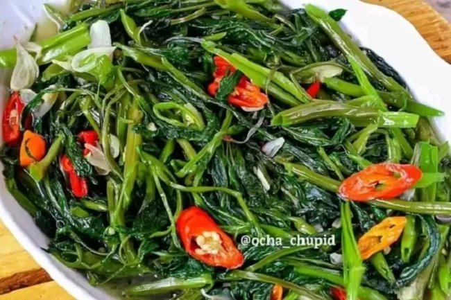 Menu Diet! Resep Tumis Kangkung Tanpa Minyak, Enak dan Rendah Kalori, Intip Cara Membuatnya