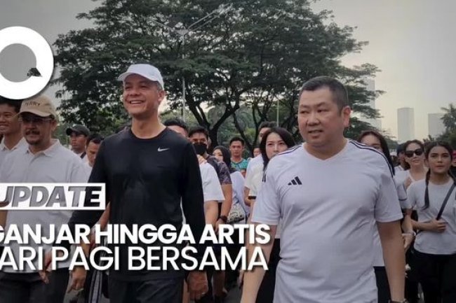 Ganjar, Hary Tanoe, hingga Sederet Artis Lari Pagi di Kawasan Senayan