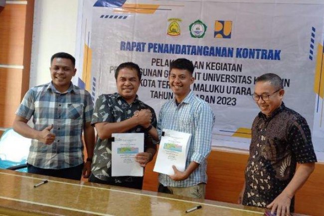 Teken Kerjasama, PUPR Taliabu akan Bangun Gedung Teknologi Informasi Unkhair Ternate