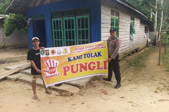 Cegah Pungli, Polsek Kota Besi Laksanakan Sosialisasi
