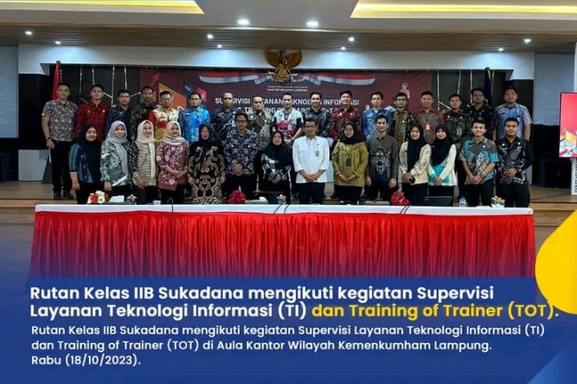 Rutan Kelas IIB Sukadana Mengikuti Kegiatan Supervisi Layanan Teknologi Informasi (TI) Dan Training Of Trainer (TOT)