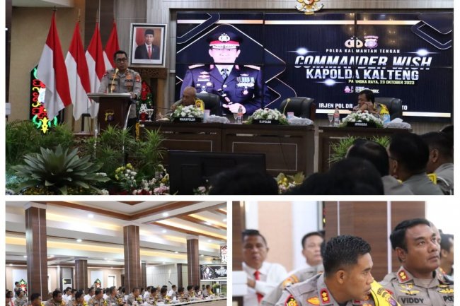 Kapolres Kotim Hadiri Commander Wish Kapolda Kalteng