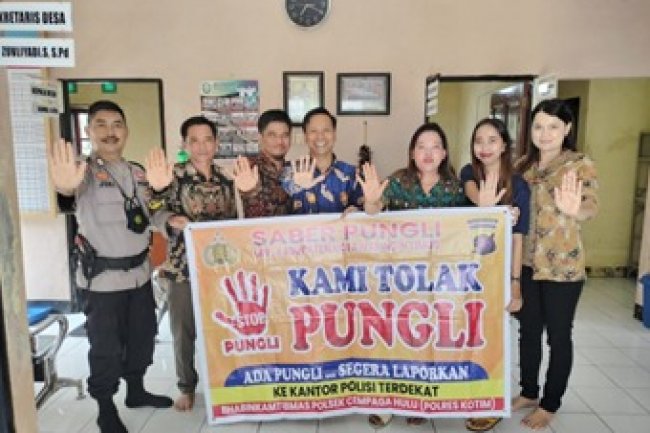 Cegah Pungli, Bhabinkamtibmas Polsek Cempaga Hulu Laksanakan Sosialisasi Saber Pungli