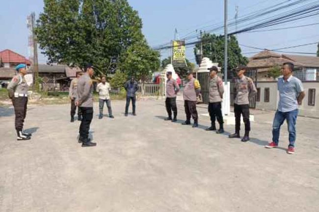 Kapolsek Kronjo  Polresta Tangerang Pimpin Apel Pagi