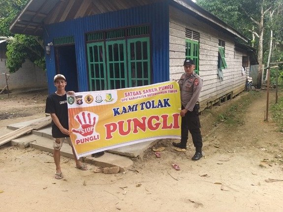 Cegah Pungli, Polsek Kota Besi Laksanakan Sosialisasi