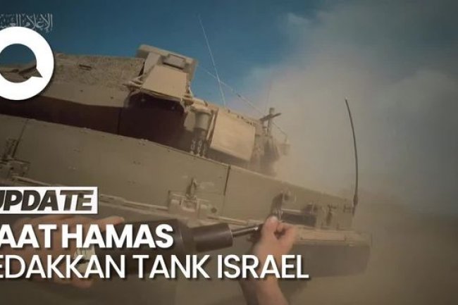 Aksi Pejuang Hamas Ledakkan Tank Israel dari Jarak Dekat