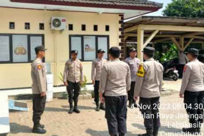 Polsek Curugbitung Polres Lebak Apel Serah Terima Piket Jaga