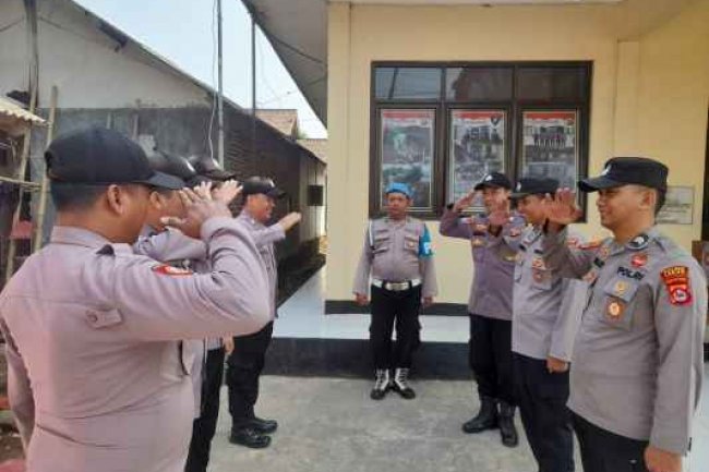 Polsek Muncang Polres Lebak Serah Terima Jaga Piket