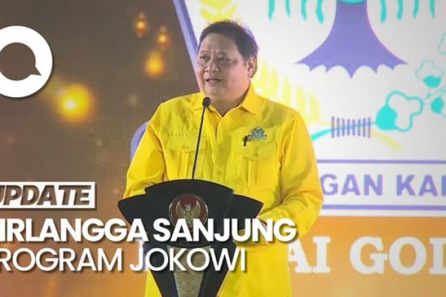 Airlangga di Depan Jokowi: Golkar Paling Konsisten Dukung Pemerintahan