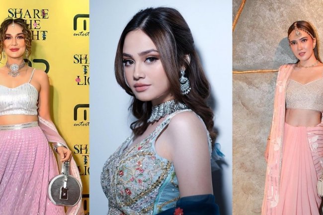 15 Potret Detail Penampilan para Artis di Diwali, Indah Permatasari Cantik Disebut Mirip Kajol - Iis Dahlia Hadir Berkelas Serba Hijau