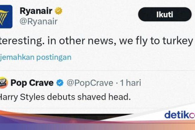 Harry Styles Pamer Rambut Baru, eh Malah Diejek Maskapai Ini